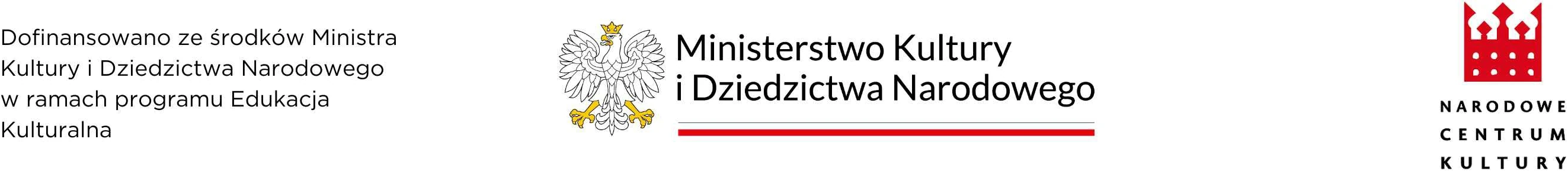 Dofinansowanie wydarzenia z środków Ministerstwo Kultury i Dziedzictwa Narodowego w ramach programu Edukacja Kulturalna